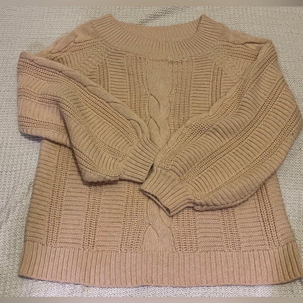 Nation LTD Alpaca Cold Shoulder Cable Knit